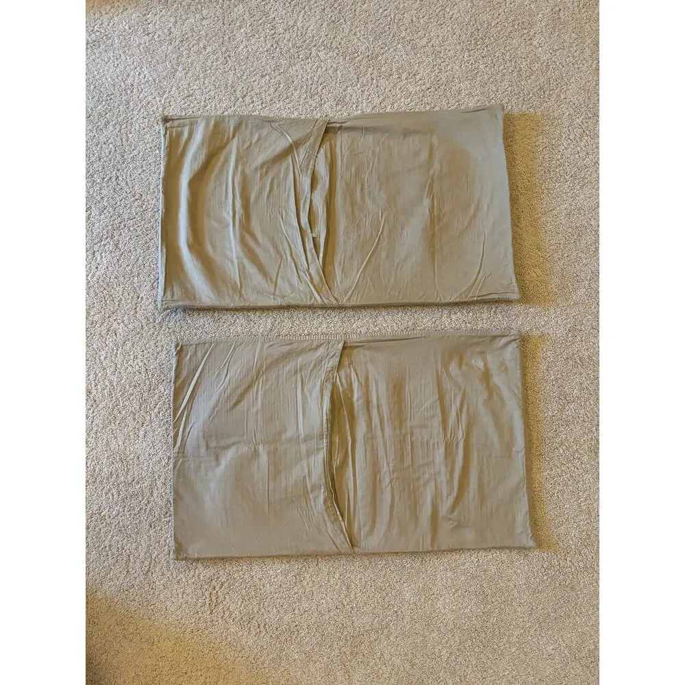 LIKE NEW Two Restoration Hardware Channel Stitch Cotton Voile Shams